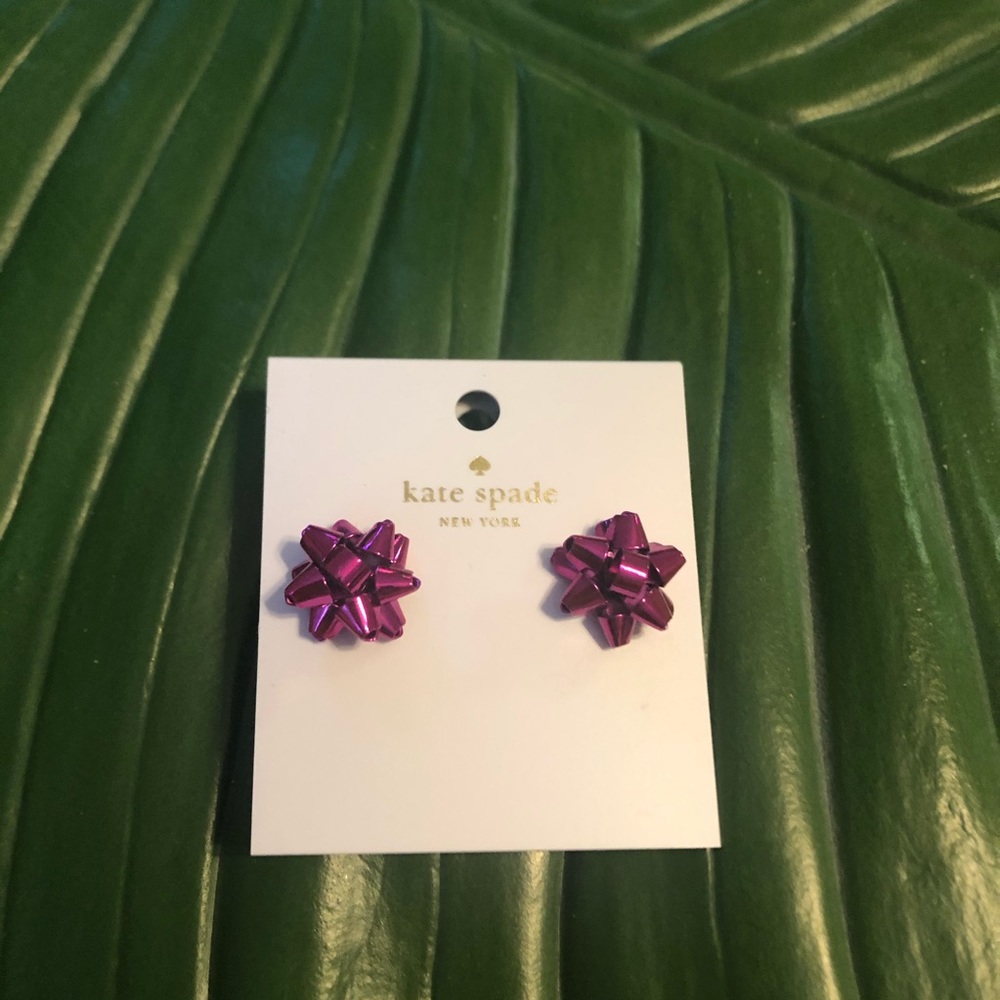 Kate Spade Hot Pink Bourgeois Bow Earrings - Picture 4 of 4